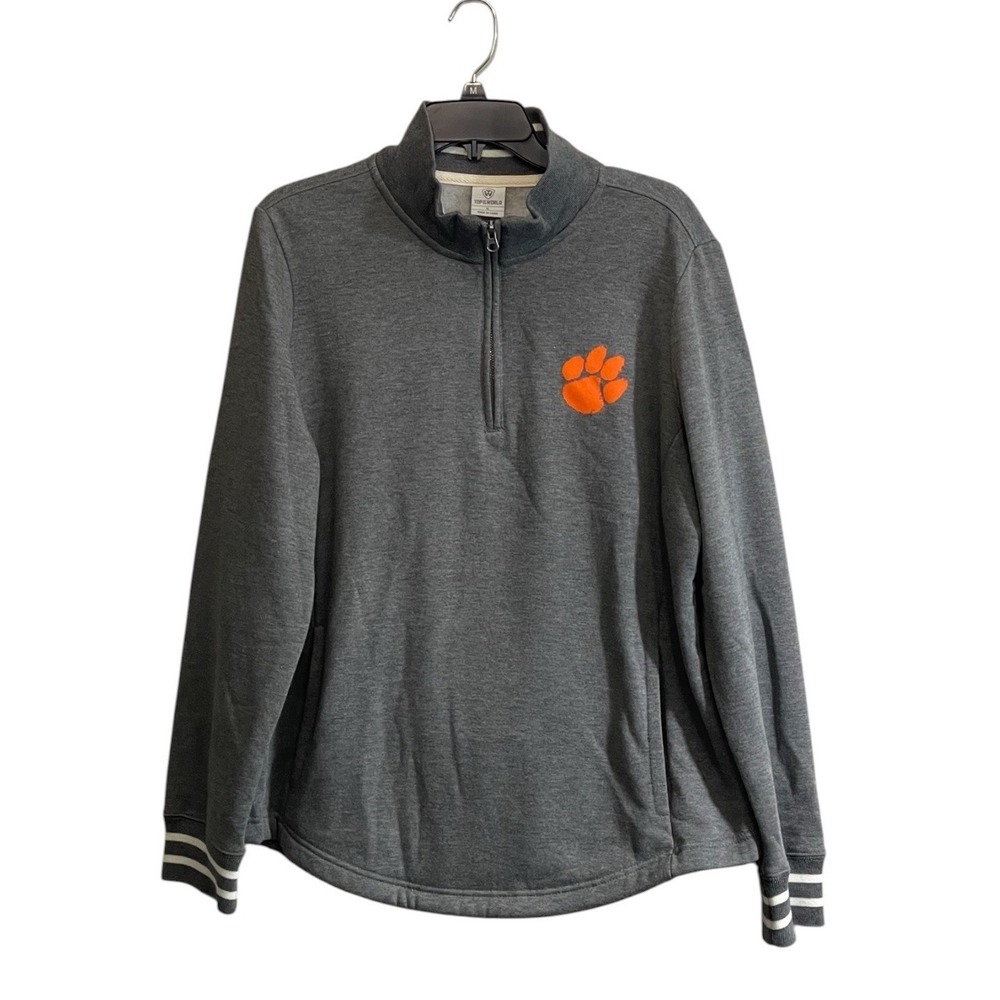 Clemson Tigers Top Of The World 1/4 Zip  Pullover Gray Sweatshirt Mens XL